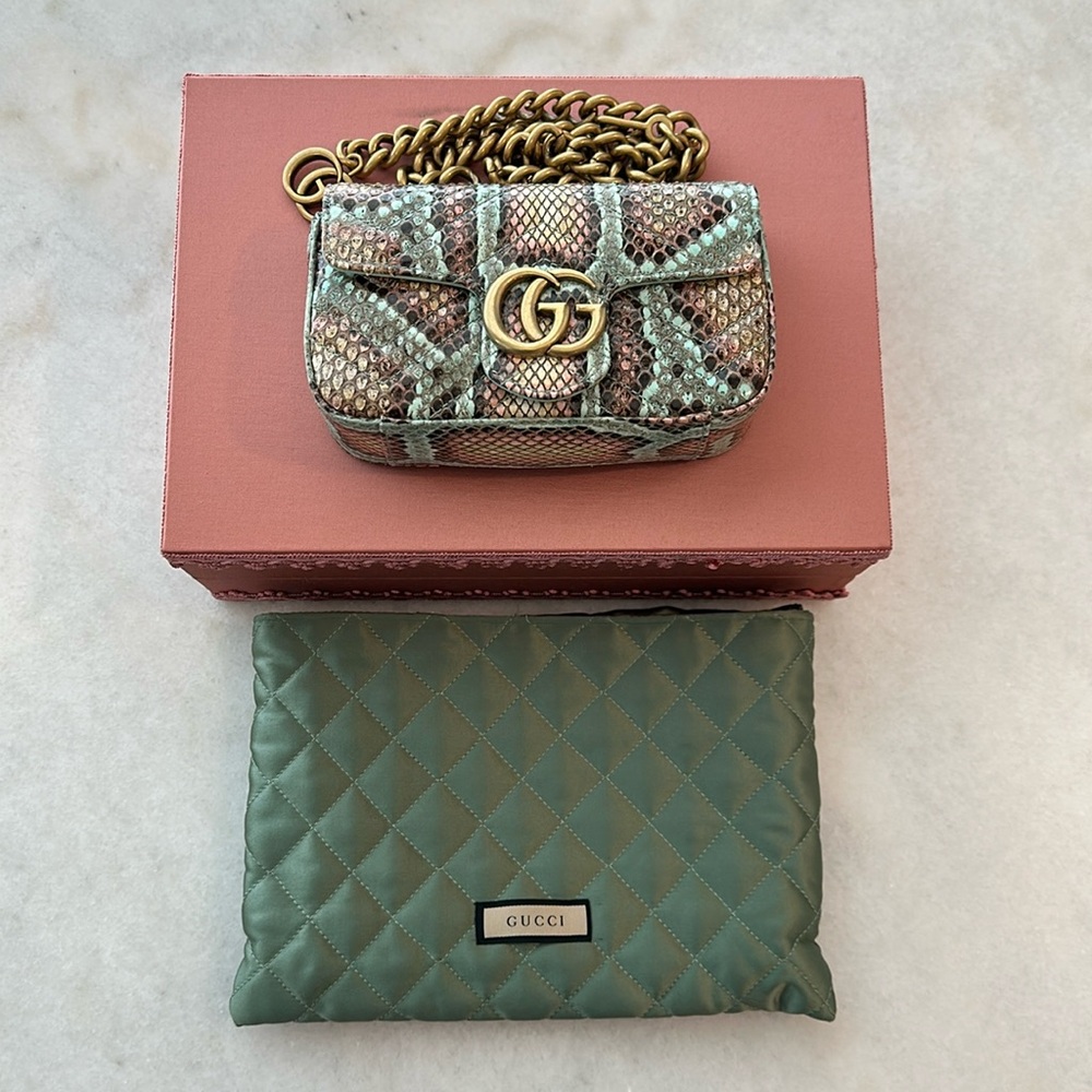 Gucci Marmont Belt Bag Python